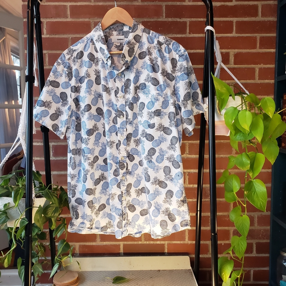 Patterned short sleeve shirt